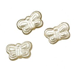 Butterfly Faux Pearl Beads 9.5x6x3.5 mm hole 2 mm -20 grams