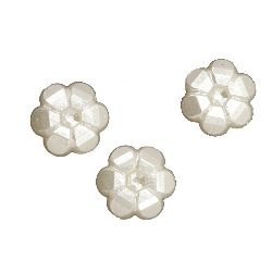 Faux Pearl Beads Flowers 40x4 mm hole 1.5 mm -20 grams