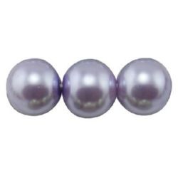 Spectacular pearl glass beads, round for DIY necklaces, bracelets and garment accessories 4 mm hole 1 mm lavender ~ 80 cm ~ 216 pieces