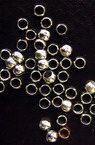 Jewelry Crimp Beads, 2.5mm hole 1.3mm color silver -200 pieces