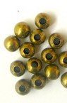 Bilă metalică 5 mm gaură 1,5 mm culoare bronz antic -100 piese