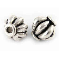 Stoc epuizat. Primeste notificare pe email cand produsul revine in stoc Margele metalica butoi 8x8 mm gaură 2 mm -10 bucăți