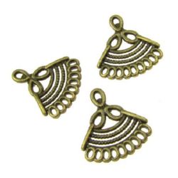 Pandantiv metal 17x16x3 mm gaură de 1,5 mm bronz antic -10 piese