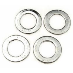 Metal circle bead mm hole 9 mm color silver - 10 pieces