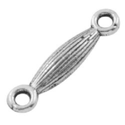 Element de conectare metal 18x3.5x3 mm gaură 1,5 mm culoare argintiu -10 bucăți