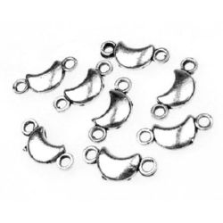 Connecting element metal moon 14x6 mm hole 1.5 mm color silver -20 bore