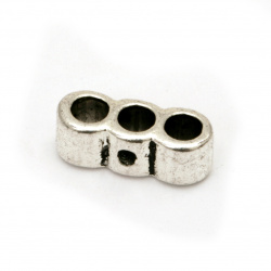 Metal Spacer Beads 5x14x5.5 mm hole 3 mm color silver -20 pieces