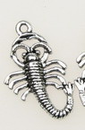 Pendant metal lobster 30x19x3 mm hole 2 mm color old silver - 5 pieces