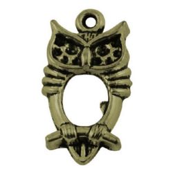 Metal Jewelry Charm / Owl, DIY for Necklace and Bracelet Making, 23x13x5 mm, Hole: 2 mm, Antique Bronze, 10 pieces