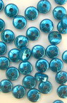 Cerc metalizat de margele 6x3 mm albastru -50 grame