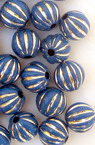 Mărgele filet argintiu portocaliu 8mm gaură 2mm culoare albastru -50g ~ 180 buc