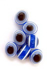 Acrylic Evil Eye Beads, Round Ball, Dark blue, Hole size 2mm ,8mm, 50pcs