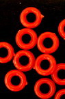 Solid Color Acrylic Beads Ring 8mm. red -50gr.