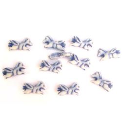 Craft Style Acrylic Beads, Pegasus, Faded Color, Blue 10x17x5mm Hole 1mm - 50g ~ 120pcs