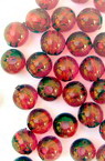 Plastic Ball-shaped Bead for DIY and Craft Art, Crystal Imitation, 6 mm, Hole: 1 mm, Red -50 grams ~ 400 pieces