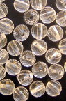 Мънисто кристал топче 6 мм дупка 1 мм фасетирано прозрачно -50 грама ~ 445 броя