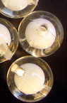 Margele  bilă albă de bază 16 mm transparentă -50 grame