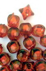 Margelă bile de bază albe quad 7,5x8 mm gaură 2 mm roșu -50 grame ~ 170 bucăți