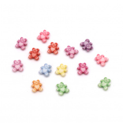 Craft Style Acrylic Beads, Teddy Bear, Faded, Multicolor 9x8x4.5 mm hole 2 mm - 50g ~ 230