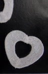 Plastic Heart Bead with Fluffy Coating, 3 mm, White -50 grams