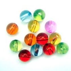 Bead crystal ball 10 mm hole 1.5 mm MIX -50 grams ~ 85 pieces