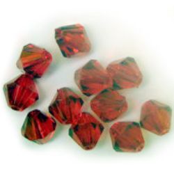 Margele cristal 12mm roșu -50 grame ~ 70 bucăți