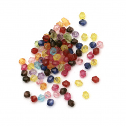 Crystal bead 4x4 mm hole 1 mm MIX -20 grams ~700 pieces