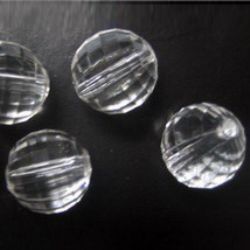 Χάντρα απομίμηση κρύσταλλο σφαίρα 14 mm τρύπα 2 mm διαφανές -50 γραμμάρια