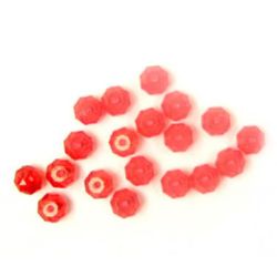 Margele forma perle de cristal abacus 9x5 mm gaură 1,5 mm roșu -50 grame ~ 230 bucăți
