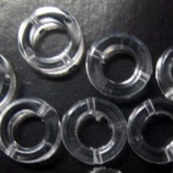 Bead crystal washer 12x4 mm hole 1 mm transparent -50 grams ~ 170 pieces