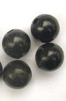Acrylic round solid beads for jewelry making 10 mm hole 2 mm black - 50 grams ~ 90 pieces