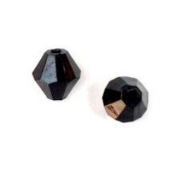 Crystal bead 12x12 mm hole 2 mm black -50 grams
