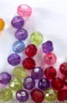Bile cristal de margele 4 mm gaură 1 mm fațetată MIX - 50 grame ~ 2250 bucăți