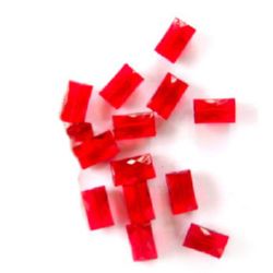 Мънисто кристал правоъгълен 8x13x6 мм прозрачно -50 грама