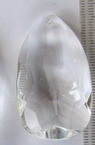 Margele forma  picătură de cristal 47x27 mm transparent -50 grame