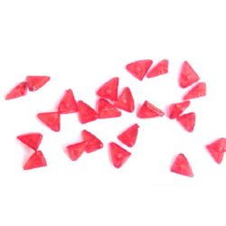 Crystal bead 10x6 mm red -50 grams