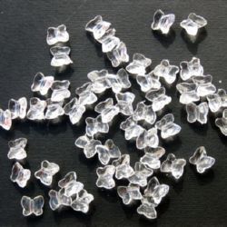 Margele de cristal forma fluture 10x9x6mm Gaură 1mm transparentă -20g ~ 84 buc