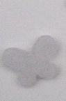 Βελούδινη χάντρα πεταλούδα 20x27 mm Λευκό -50 γραμμάρια
