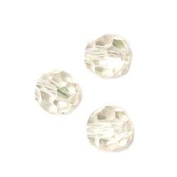 Bead crystal ball 16x15 mm hole 2 mm transparent arc -20 grams ~ 10 pieces