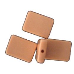Solid Acrylic Rectangular Tile Beads for Craft Making, Beige, 24x18 mm -20 gr