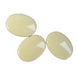 Solid Plastic Oval Beads for Jewelry Making and Decoration, 35x25 mm, Banana -20 grams