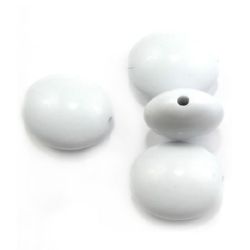 Stoc epuizat. Primeste notificare pe email cand produsul revine in stoc Oval 24x2 mm alb -20 grame