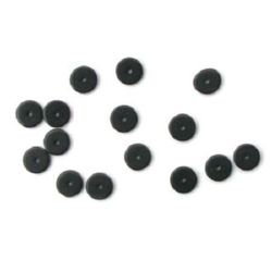 Acrylic washer solid beads for jewelry making 10 mm black - 50 grams