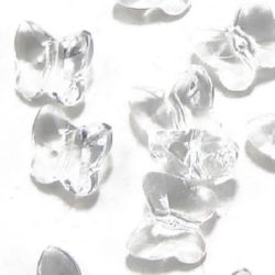 Transparent Acrylic Beads, Butterfly, Transperent, 12x11x8mm, 50gr