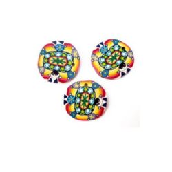 Colorful Clay Coin Pendant for DIY and Craft, 25 mm, 1 -10 pieces