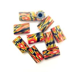 Fimo Cylinder Beads, Polymer Clay Beads for Craft Making, 11 mm 25 -10 pieces