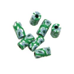 Figurine polymer clay cylinder beads 5x10 mm 1 - 20 pieces