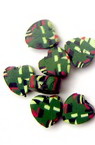 Tiny heart figurine polymer clay beads 8 mm 2 - 10 pieces