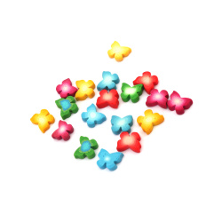 FIMO Elements for Decoration: Butterfly / 10x9x3 mm, Hole: 2 mm / MIX - 20 pieces