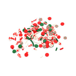 FIMO Elements for Decoration: Christmas Motifs / 4±10x1 mm - 20 grams